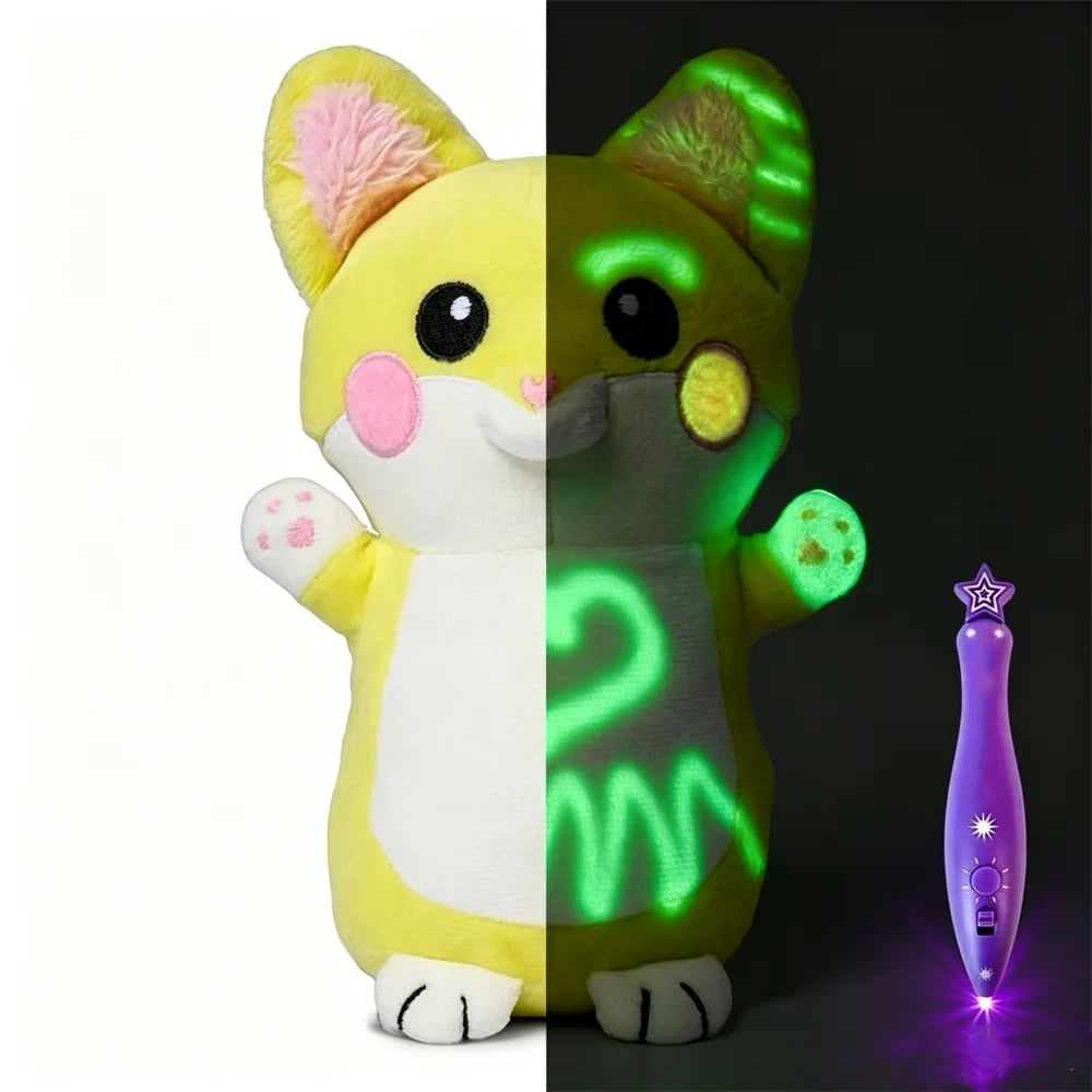 Glow in the Dark Doodle Plush Doll Toy