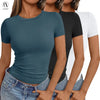 Slim Fit Crop T Shirt Set