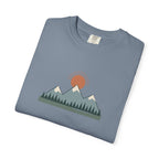 Vintage Mountain Sunset T-Shirt | Minimalist Nature Graphic Tee | Comfort Colors 1717