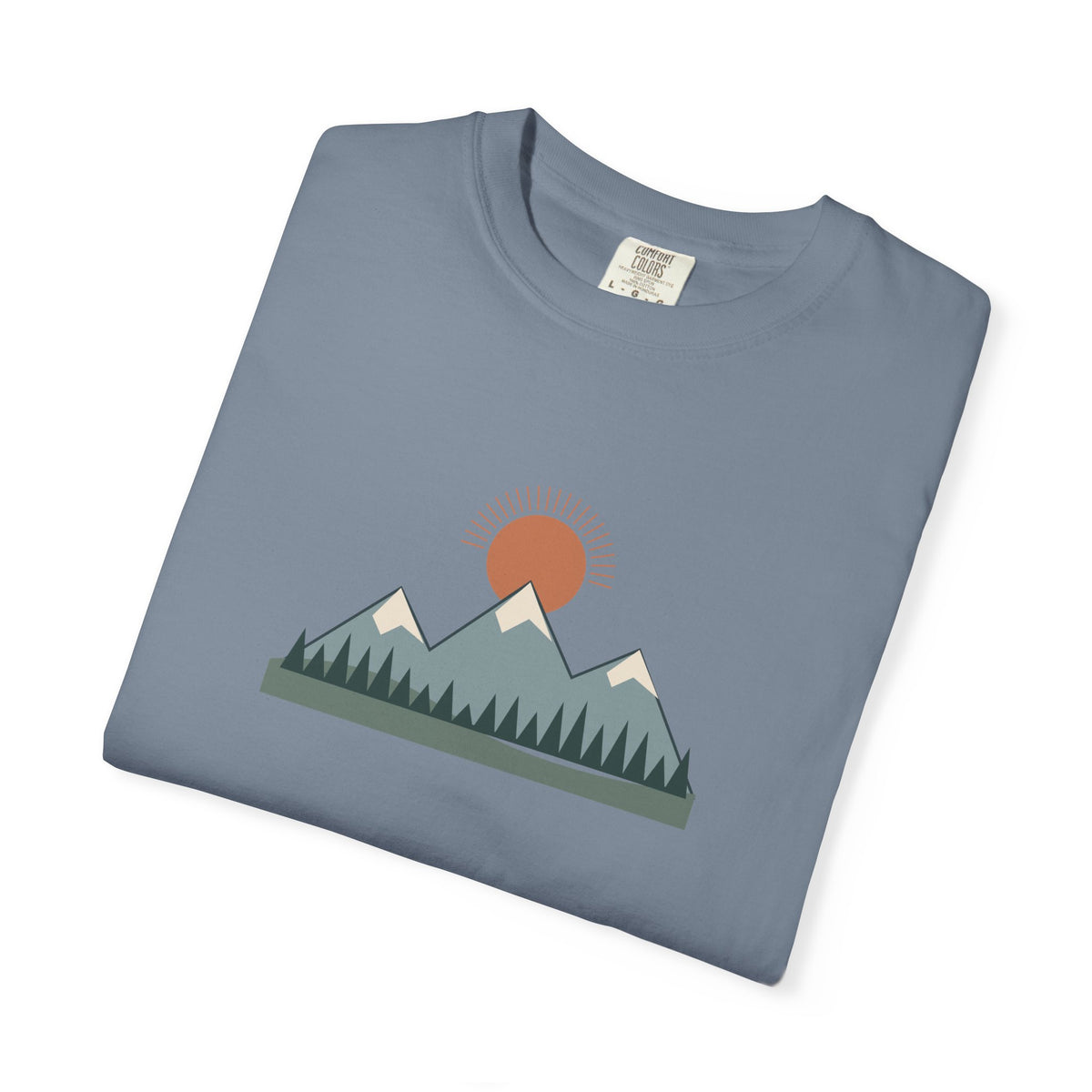 Vintage Mountain Sunset T-Shirt | Minimalist Nature Graphic Tee | Comfort Colors 1717