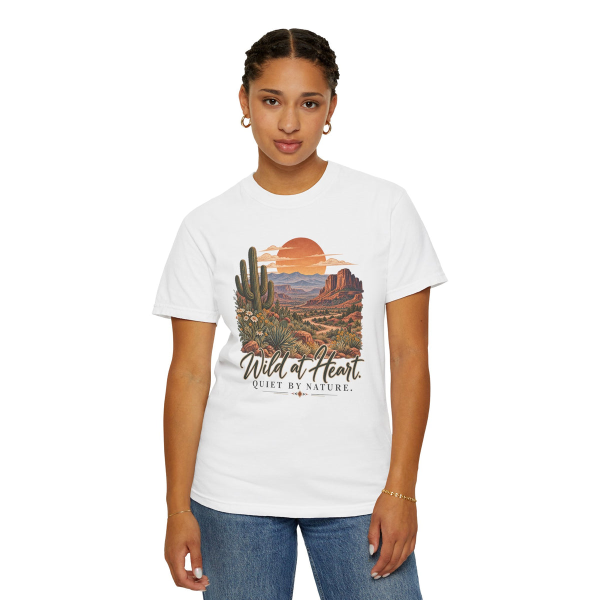 Wild at Heart Quiet by Nature T-Shirt | Vintage Desert Graphic Tee | Comfort Colors 1717
