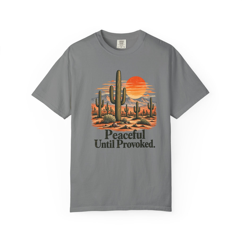 Peaceful Until Provoked | Vintage Desert Cactus Graphic Tee