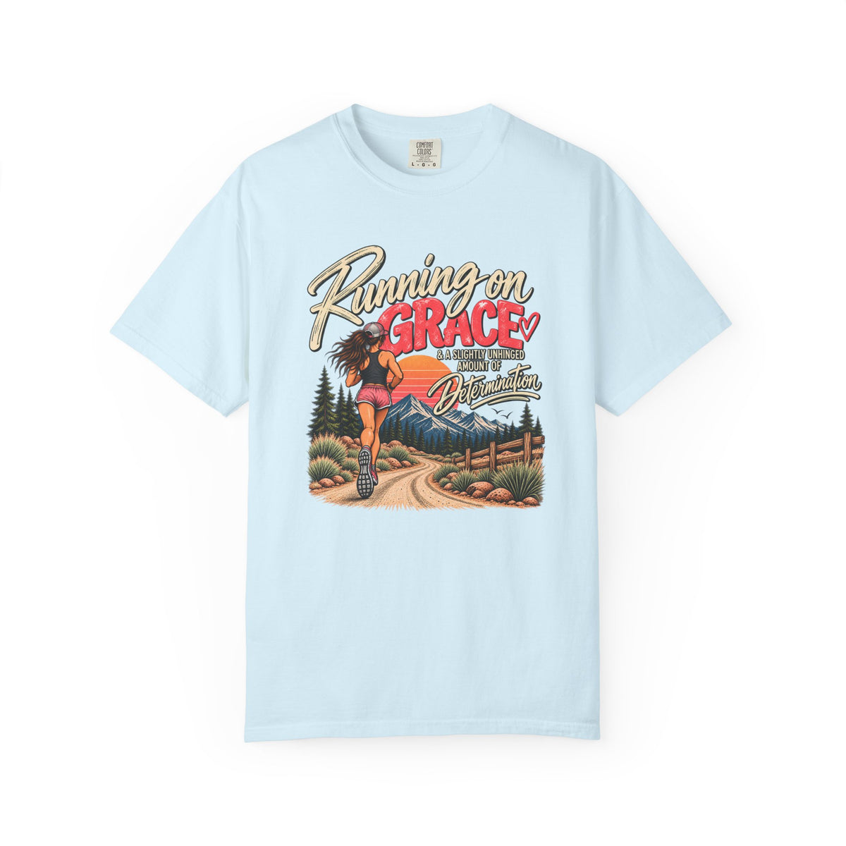 Running on Grace T-Shirt | Funny Faith & Running Graphic Tee