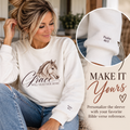 Grace Will Lead Her Home Personalized Faith Sweatshirt – Western Horse Christian Crewneck