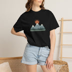 Vintage Mountain Sunset T-Shirt | Minimalist Nature Graphic Tee | Comfort Colors 1717