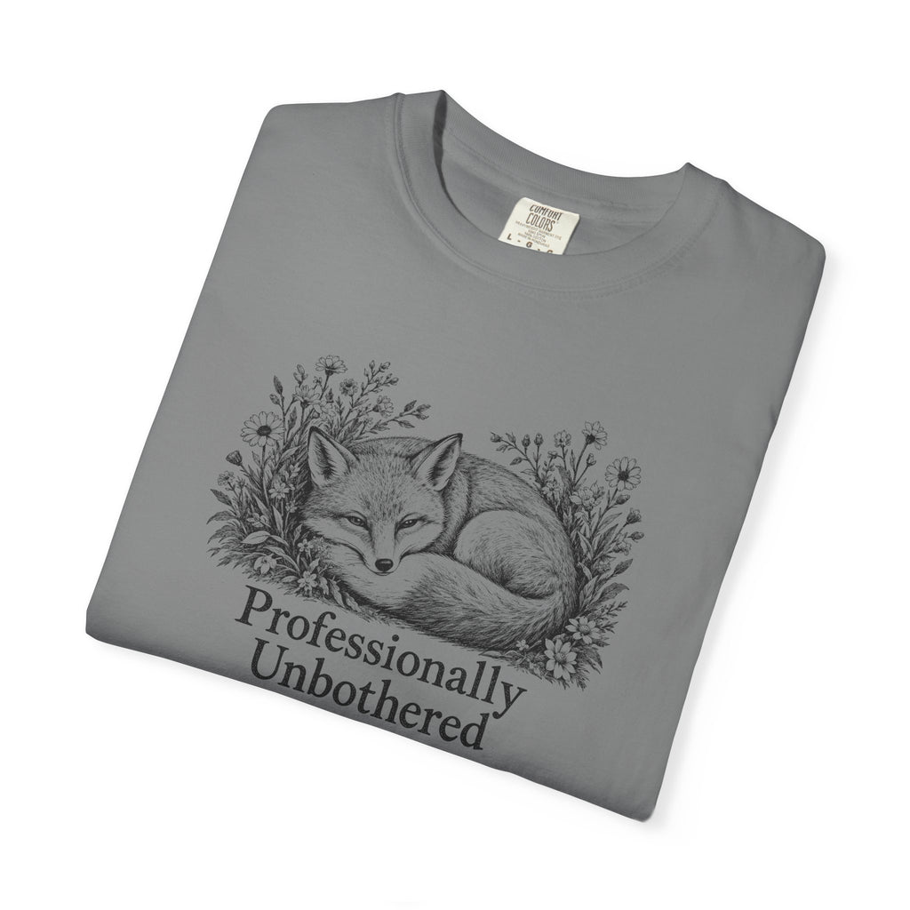 Professionally Unbothered T-Shirt | Vintage Fox Graphic Tee | Comfort Colors 1717