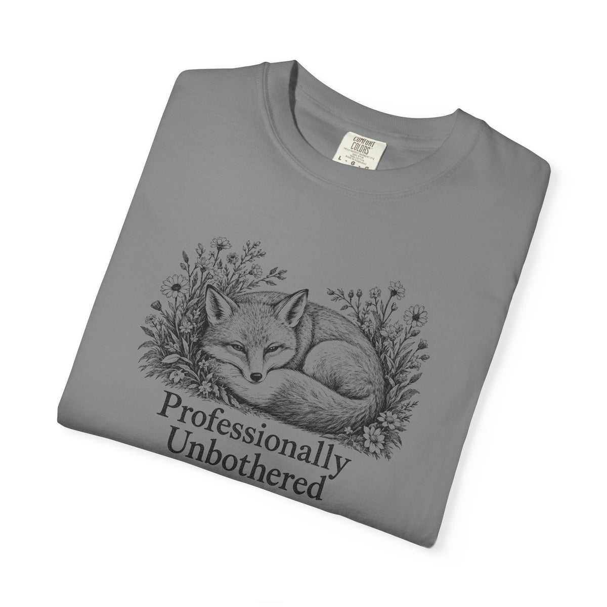 Professionally Unbothered T-Shirt | Vintage Fox Graphic Tee | Comfort Colors 1717