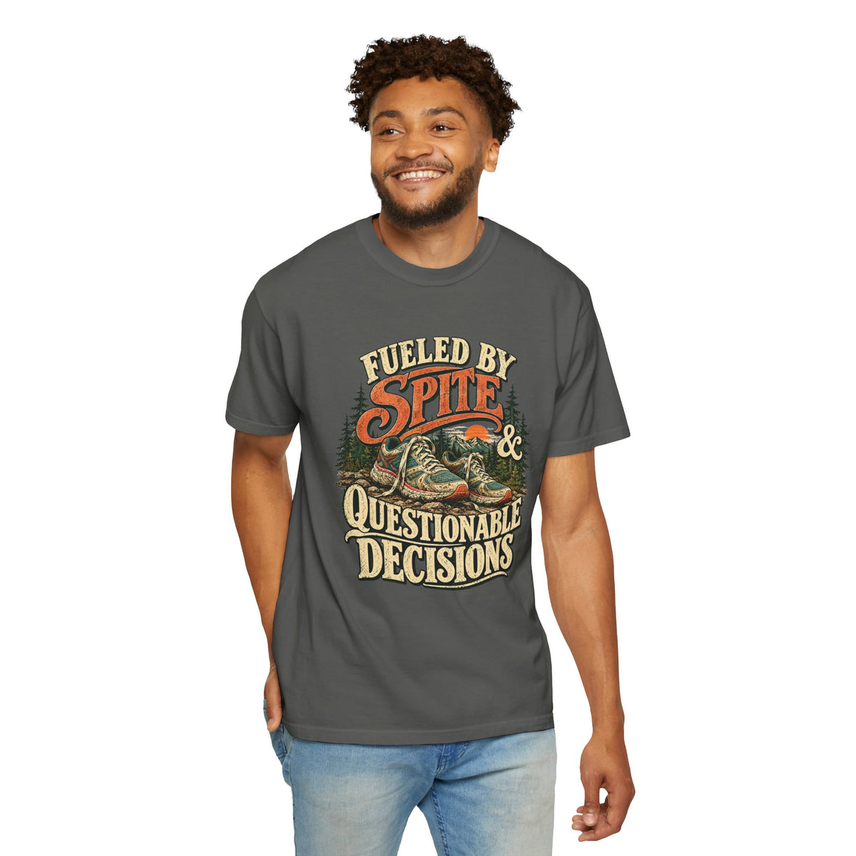 Fueled by Spite & Questionable Decisions | Funny Running Graphic Tee