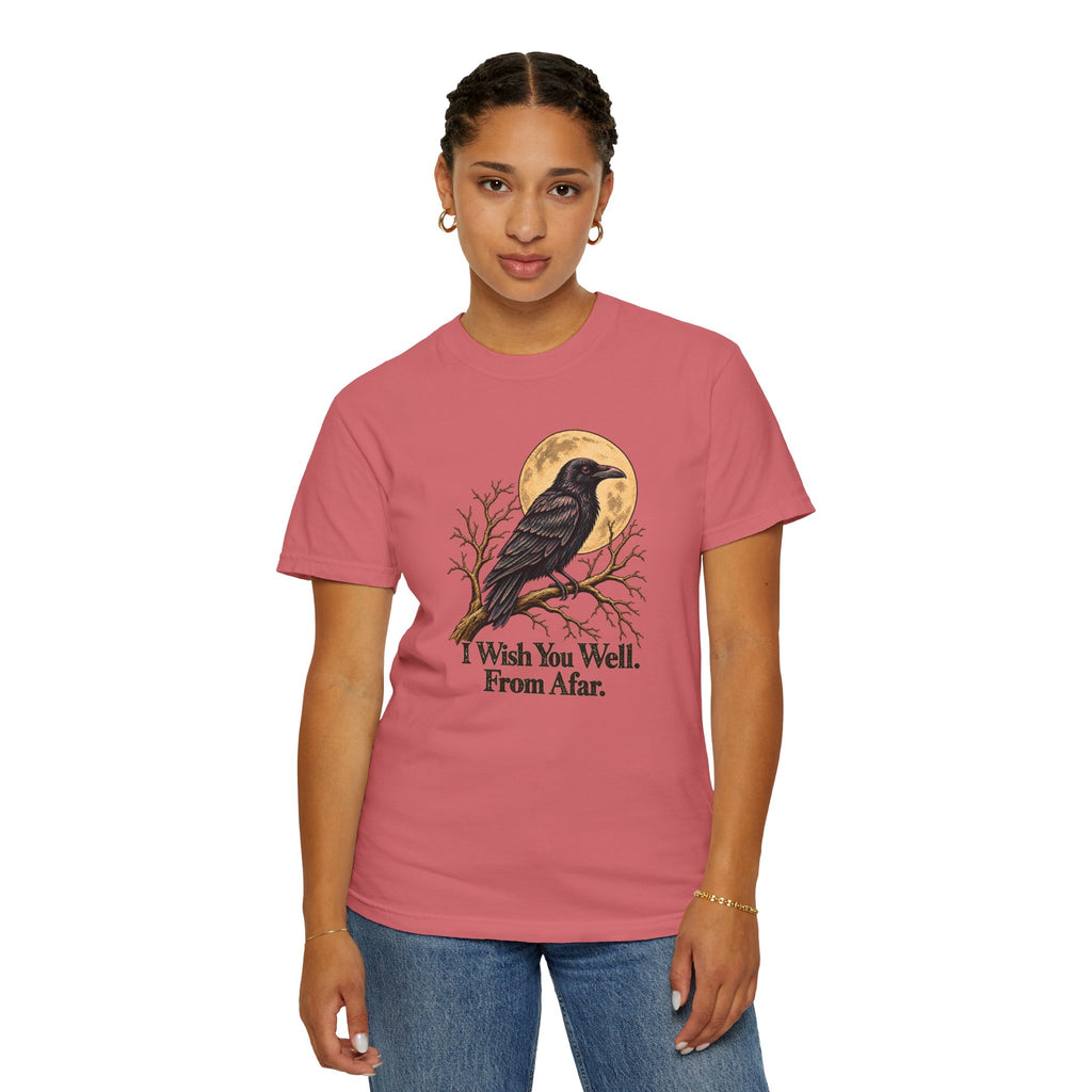I Wish You Well From Afar T-Shirt | Vintage Raven Graphic Tee | Comfort Colors 1717