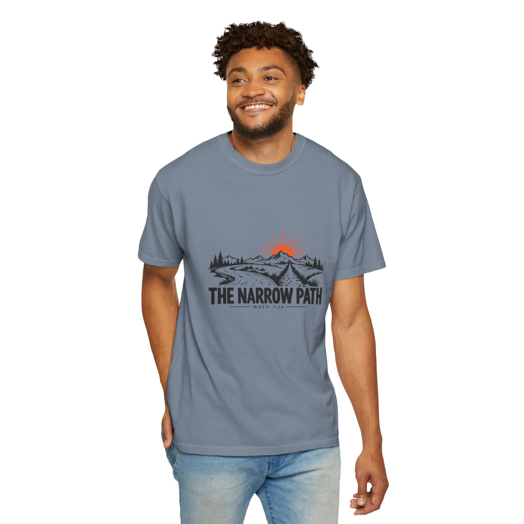 The Narrow Path Comfort Colors® T-Shirt | Faith & Outdoor Graphic Tee