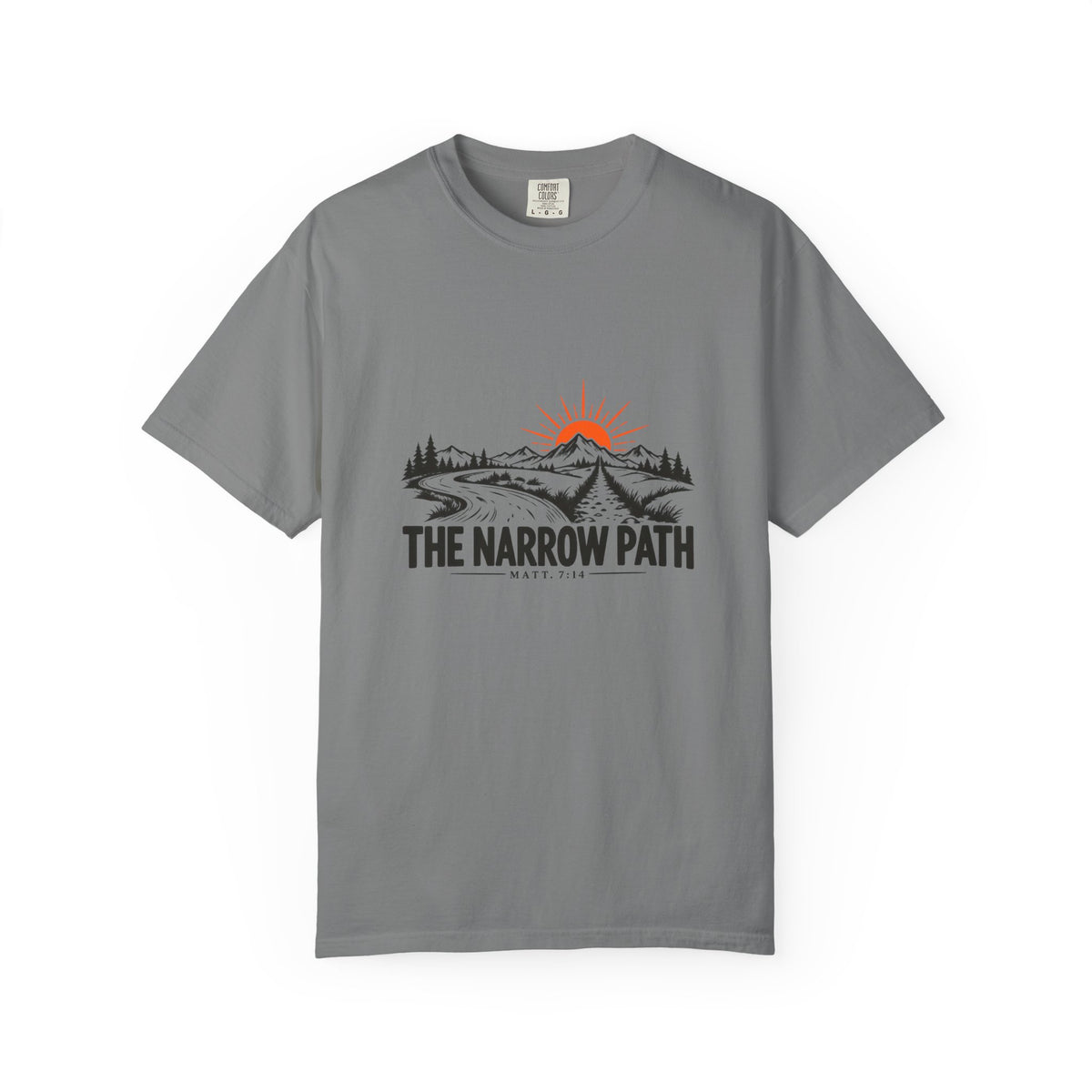 The Narrow Path Comfort Colors® T-Shirt | Faith & Outdoor Graphic Tee
