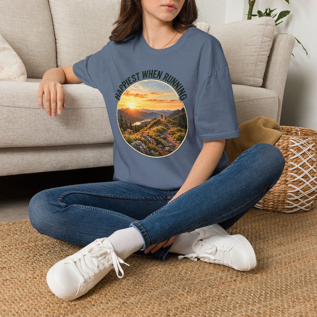 Happiest When Running – Scenic Trail Running T-Shirt