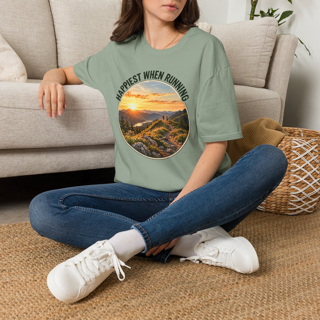 Happiest When Running – Scenic Trail Running T-Shirt