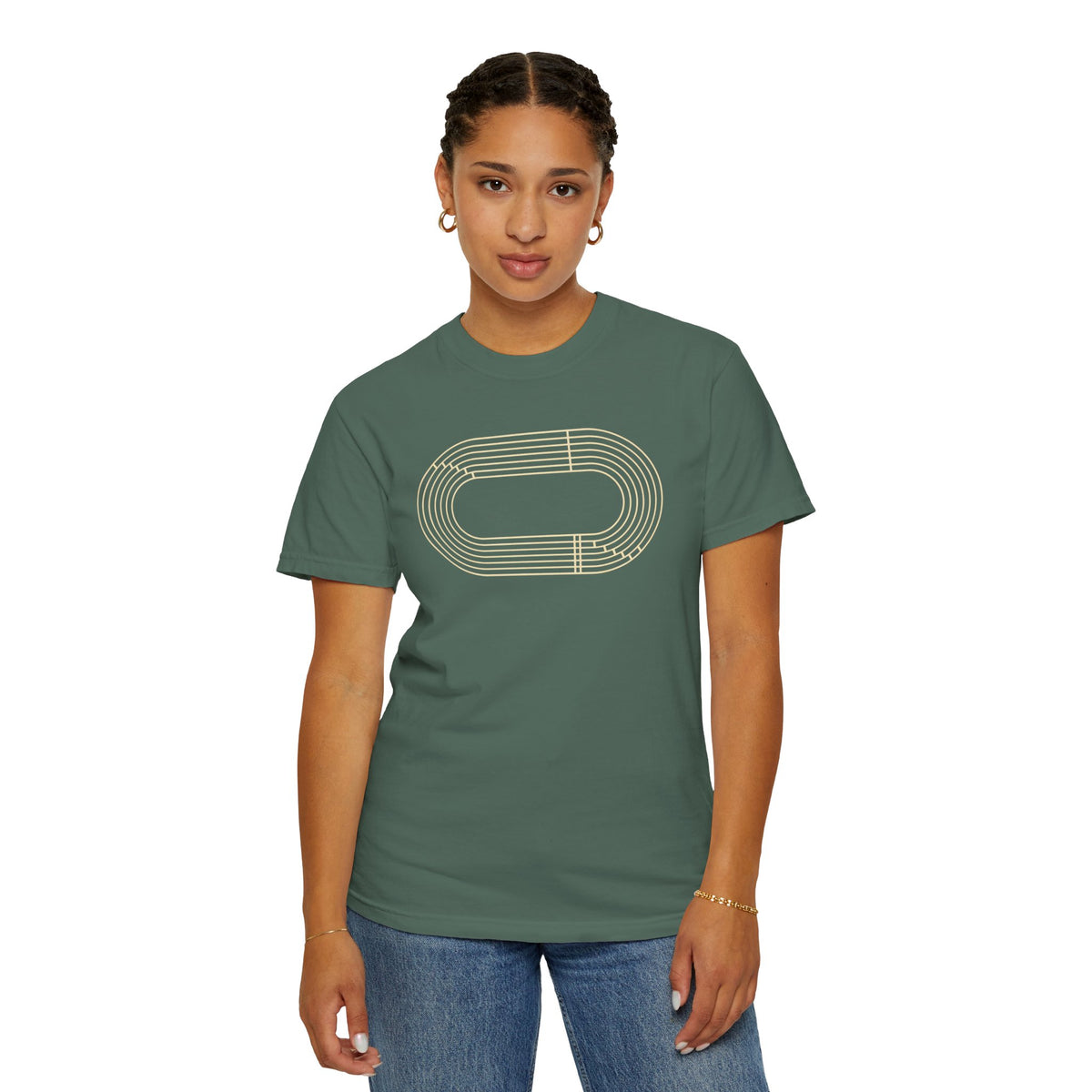 The Track Edit | Minimalist Running Track Graphic Tee