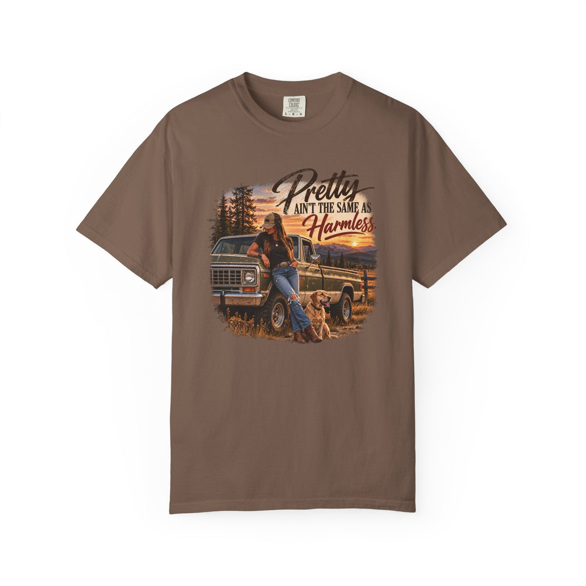 Pretty Ain't the Same as Harmless T-Shirt | Vintage Western Graphic Tee | Comfort Colors 1717