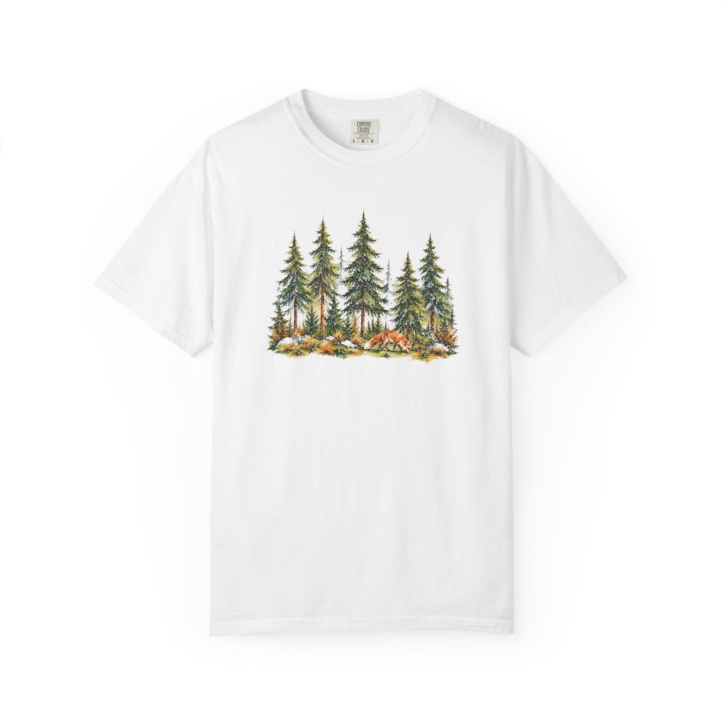 Forest Fox T-Shirt | Woodland Nature Graphic Tee | Comfort Colors 1717