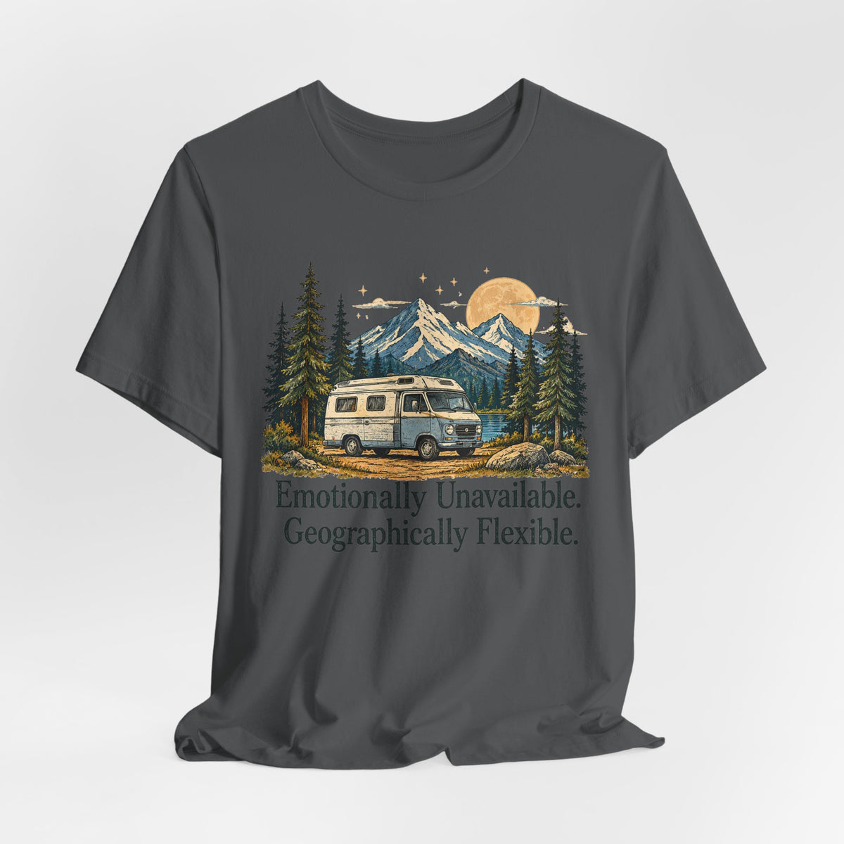 Emotionally Unavailable Geographically Flexible | Vintage Camping Tee
