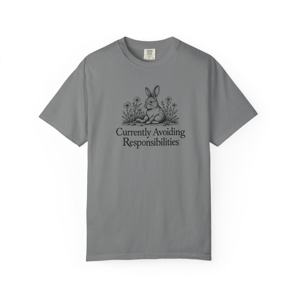 Currently Avoiding Responsibilities | Vintage Bunny Graphic Tee