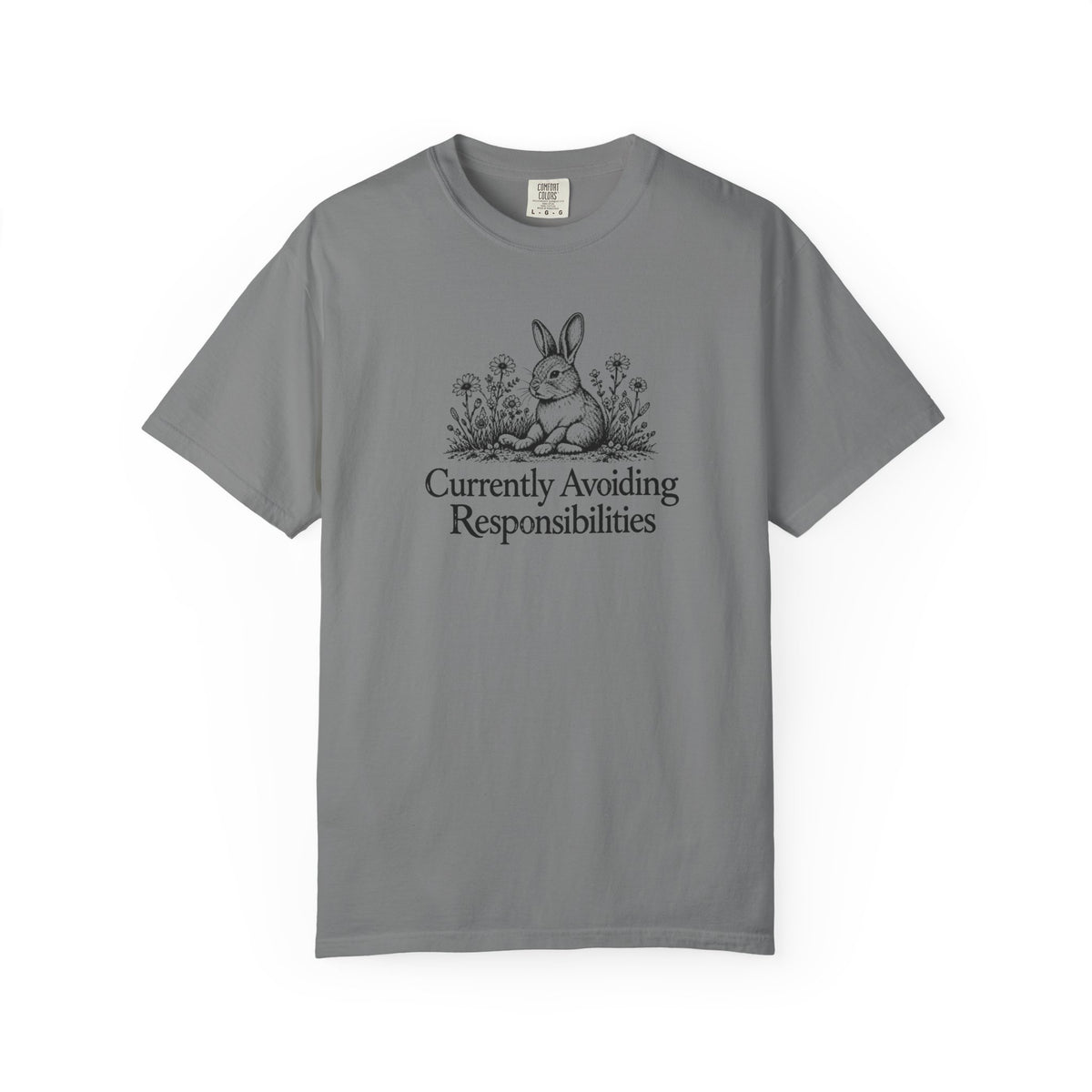 Currently Avoiding Responsibilities | Vintage Bunny Graphic Tee