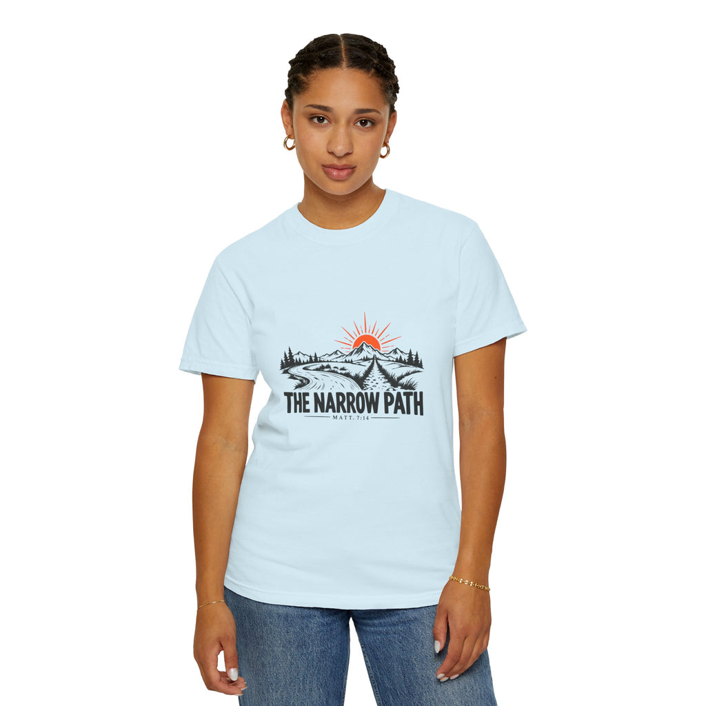 The Narrow Path Comfort Colors® T-Shirt | Faith & Outdoor Graphic Tee