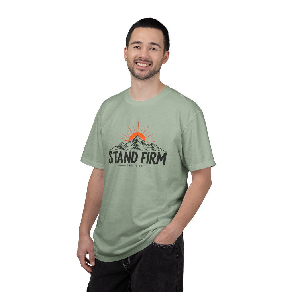 Stand Firm Ephesians 6:13 T-Shirt — Christian Mountain Graphic Tee