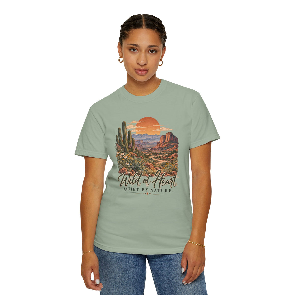 Wild at Heart Quiet by Nature T-Shirt | Vintage Desert Graphic Tee | Comfort Colors 1717