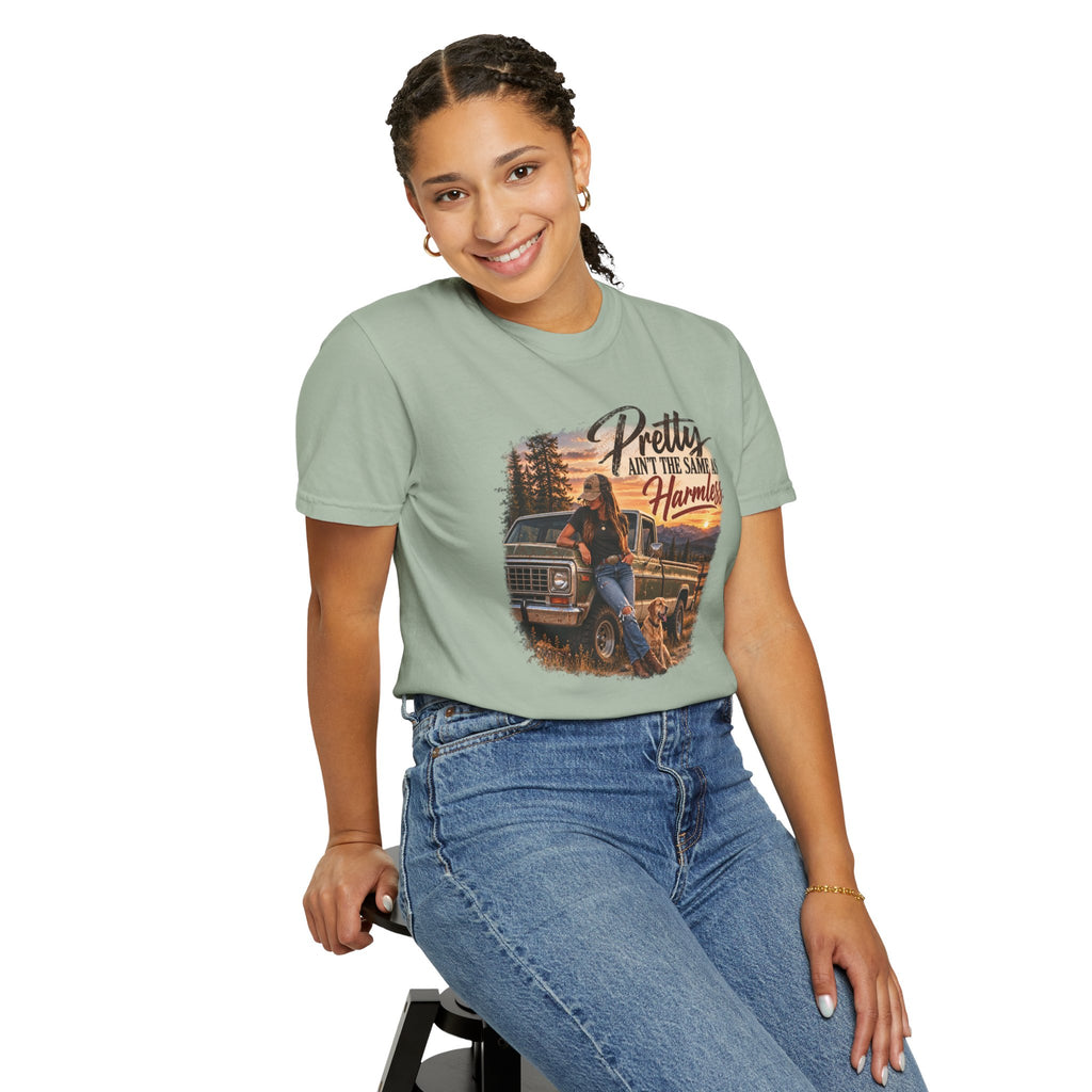 Pretty Ain't the Same as Harmless T-Shirt | Vintage Western Graphic Tee | Comfort Colors 1717