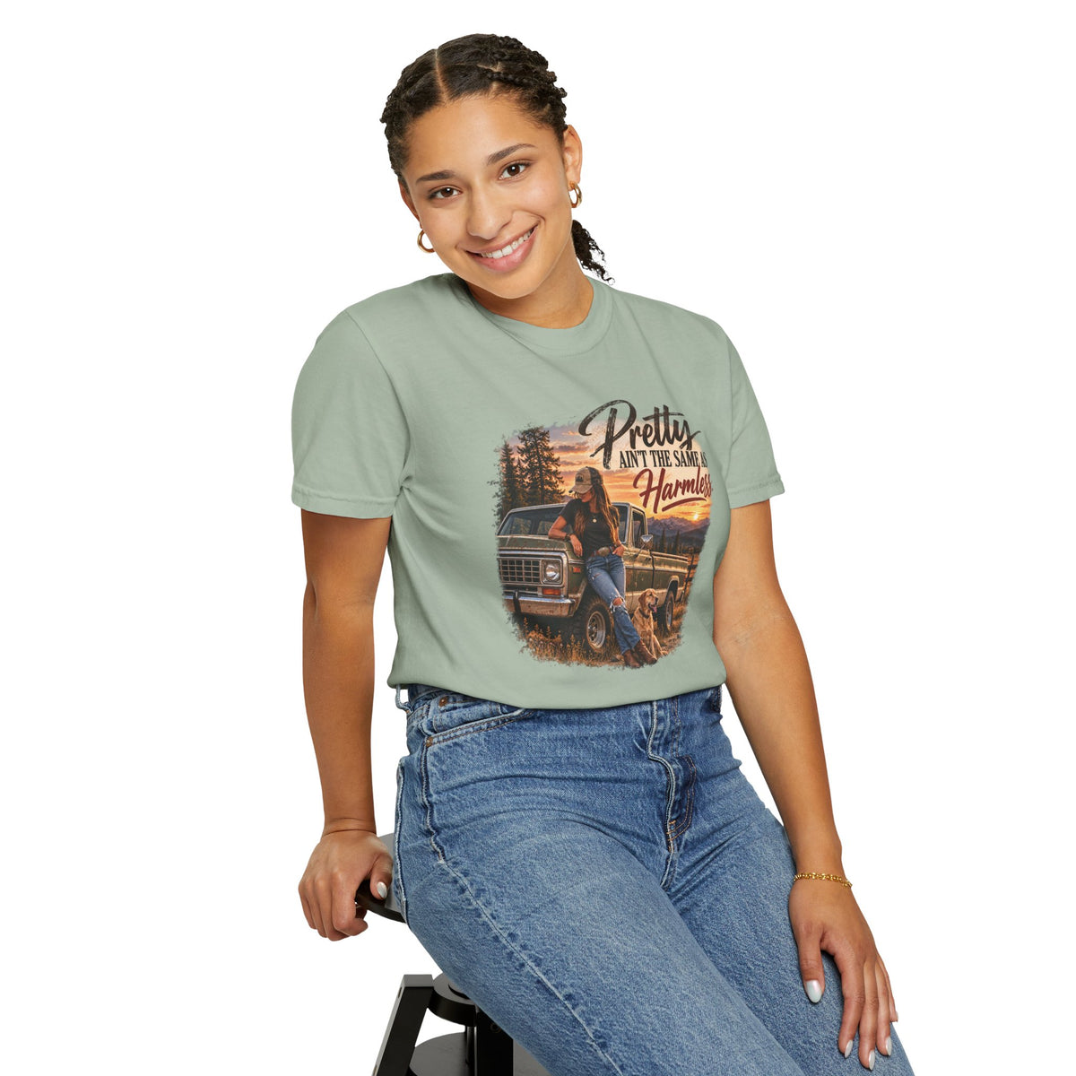 Pretty Ain't the Same as Harmless T-Shirt | Vintage Western Graphic Tee | Comfort Colors 1717