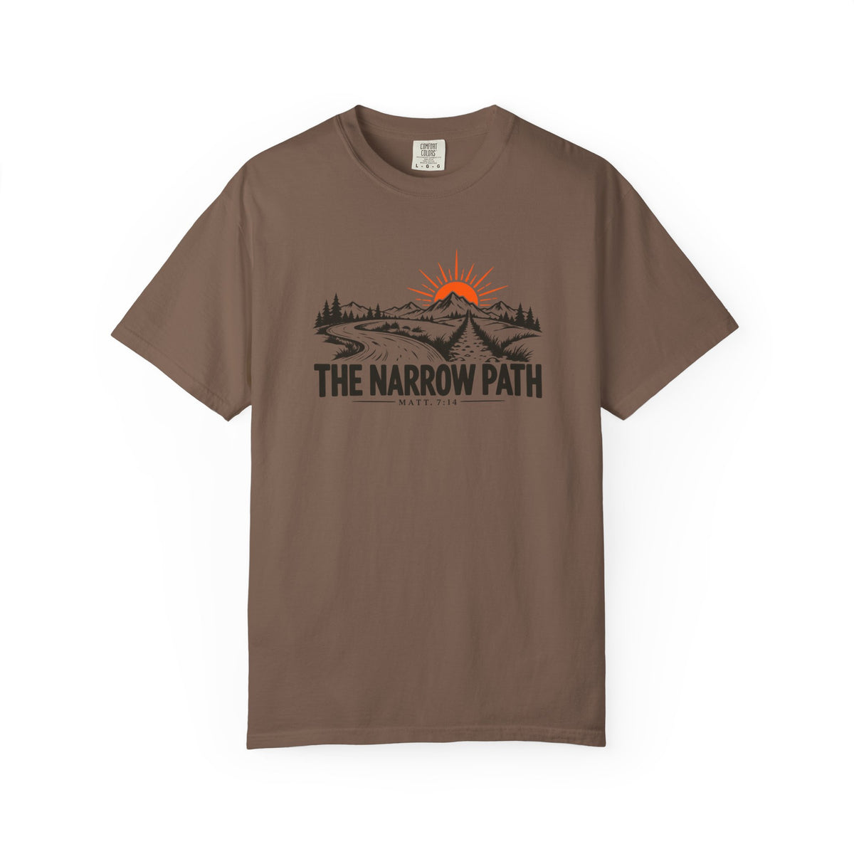 The Narrow Path Comfort Colors® T-Shirt | Faith & Outdoor Graphic Tee