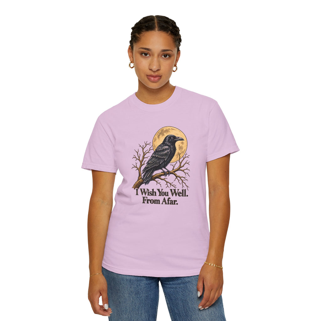 I Wish You Well From Afar T-Shirt | Vintage Raven Graphic Tee | Comfort Colors 1717