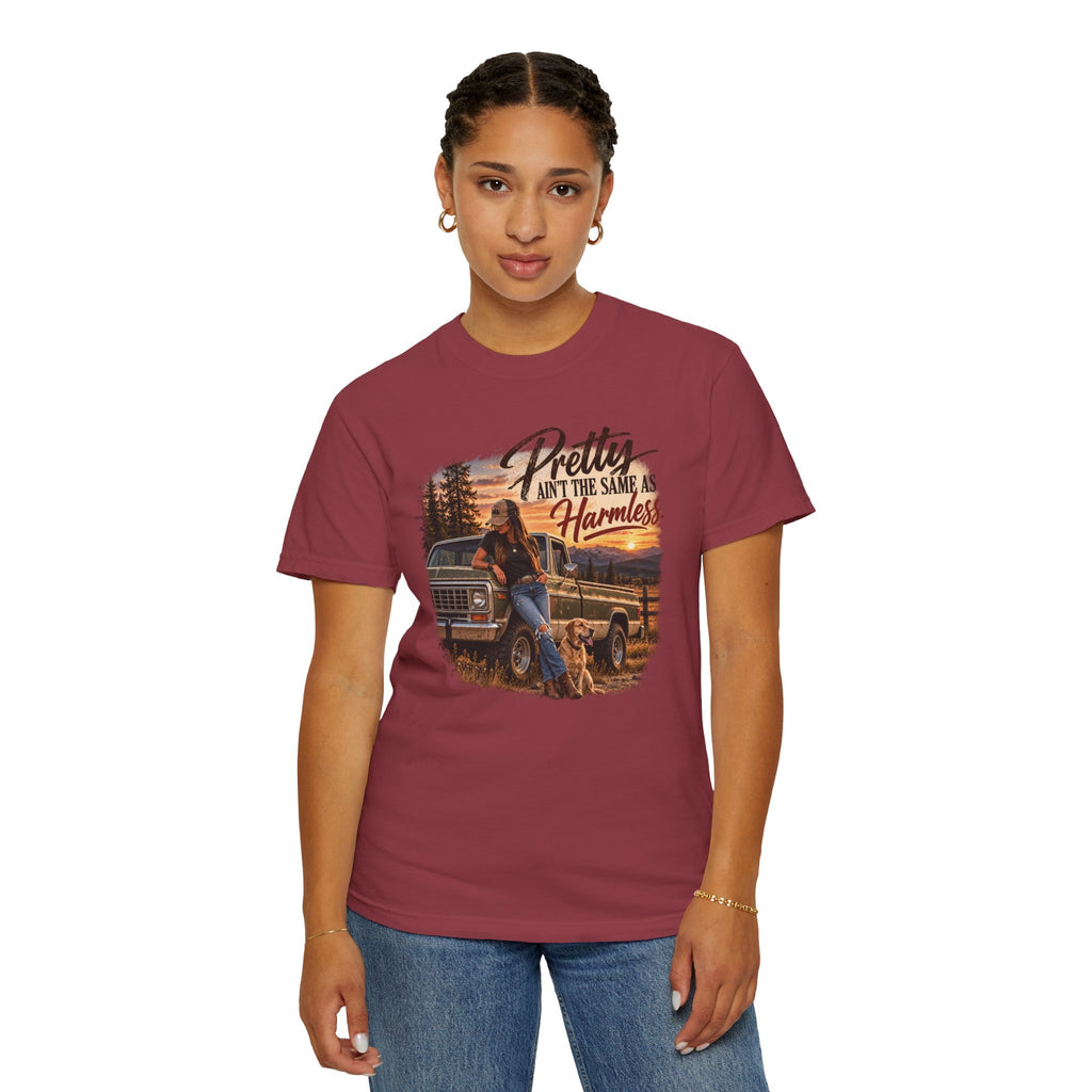 Pretty Ain't the Same as Harmless T-Shirt | Vintage Western Graphic Tee | Comfort Colors 1717
