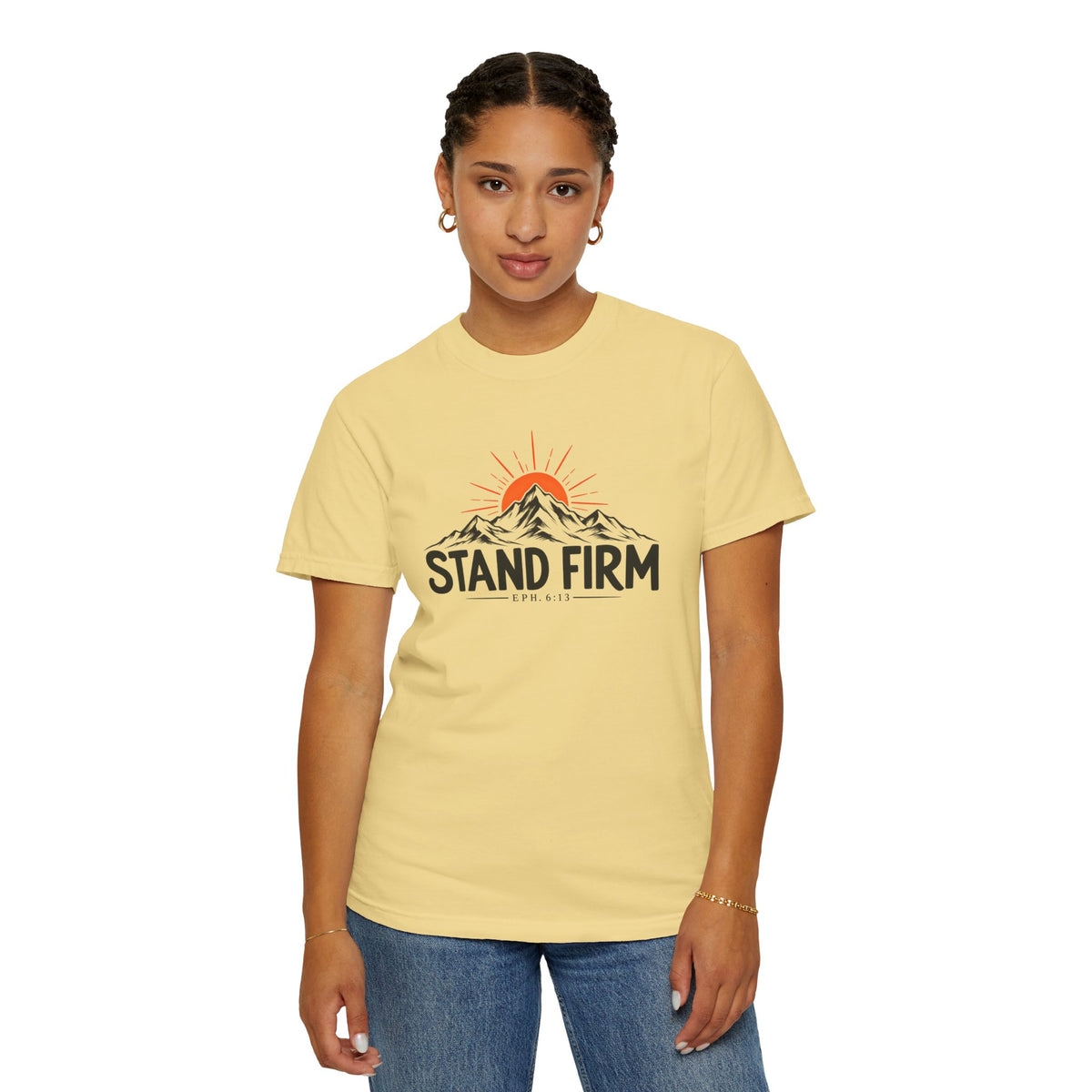 Stand Firm Ephesians 6:13 T-Shirt — Christian Mountain Graphic Tee
