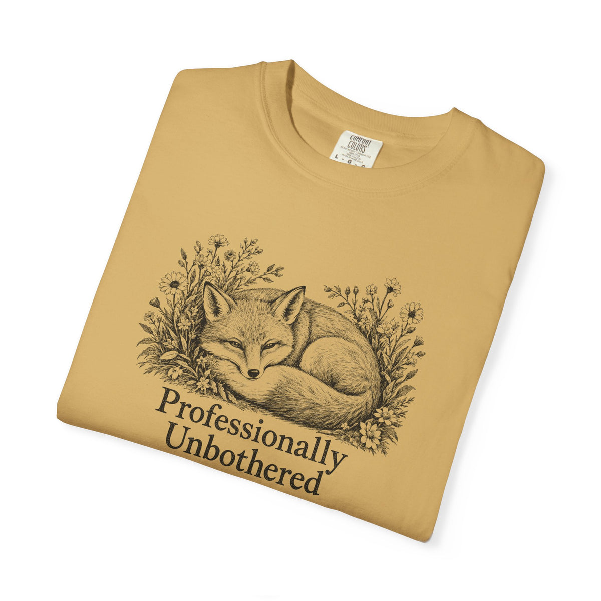 Professionally Unbothered T-Shirt | Vintage Fox Graphic Tee | Comfort Colors 1717