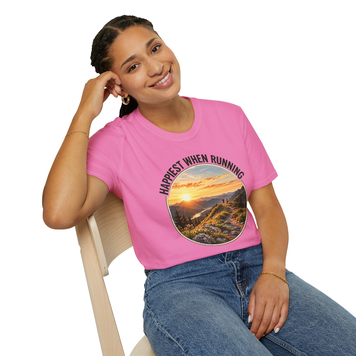 Happiest When Running – Scenic Trail Running T-Shirt