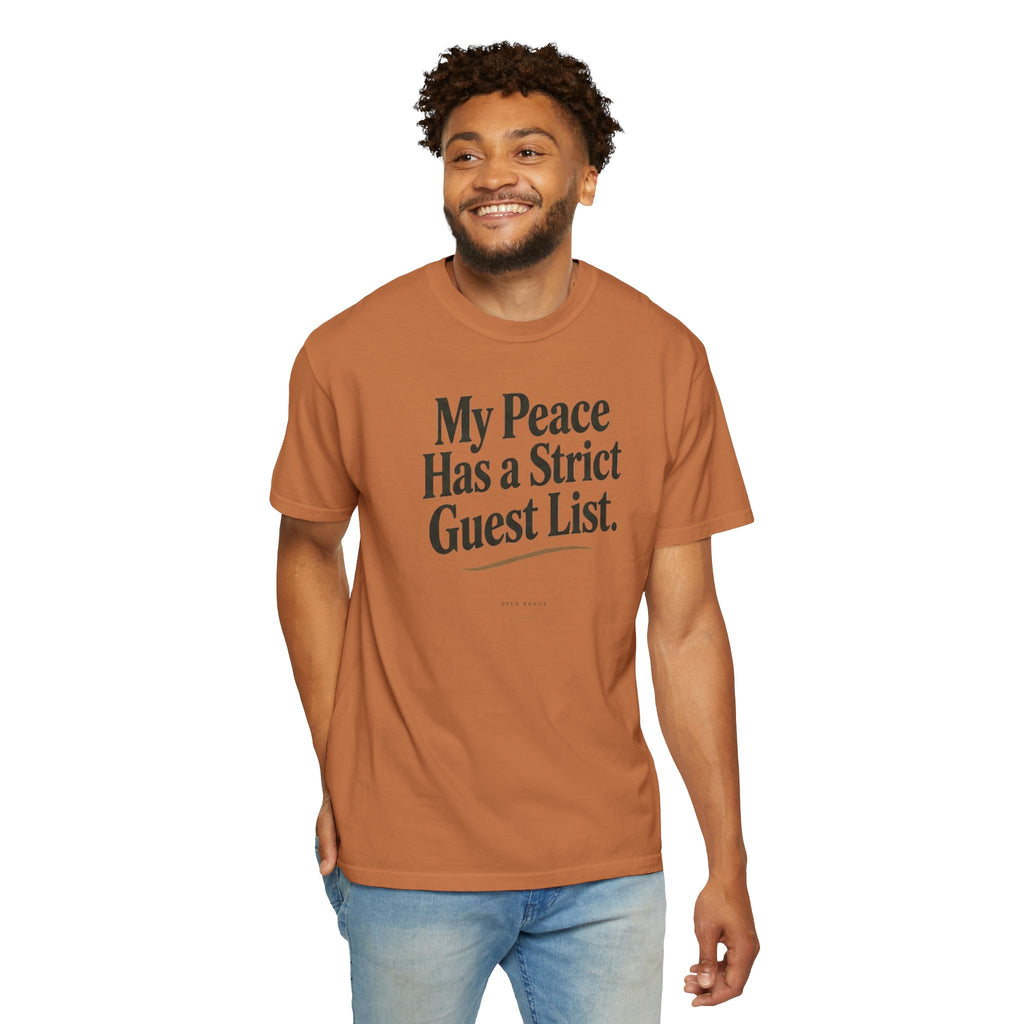 My Peace Has a Strict Guest List | Comfort Colors Graphic Tee
