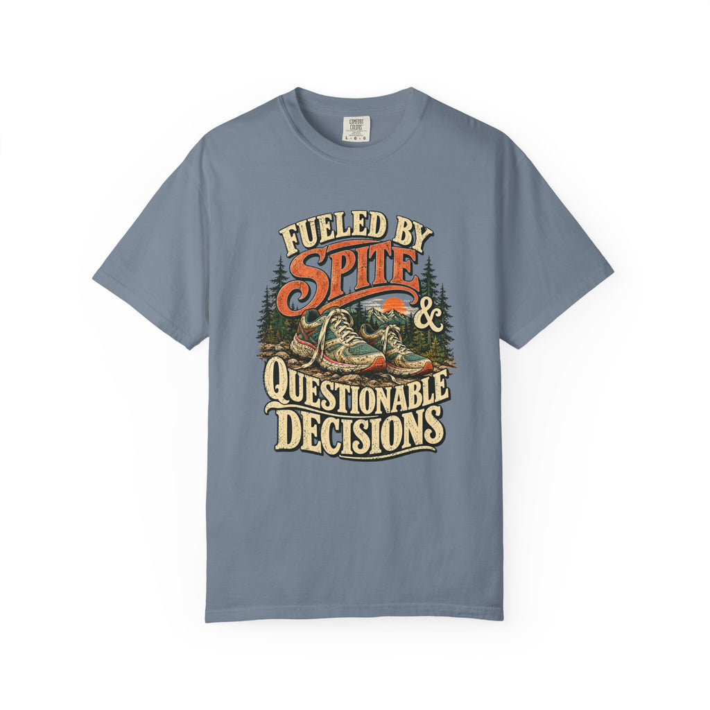 Fueled by Spite & Questionable Decisions | Funny Running Graphic Tee