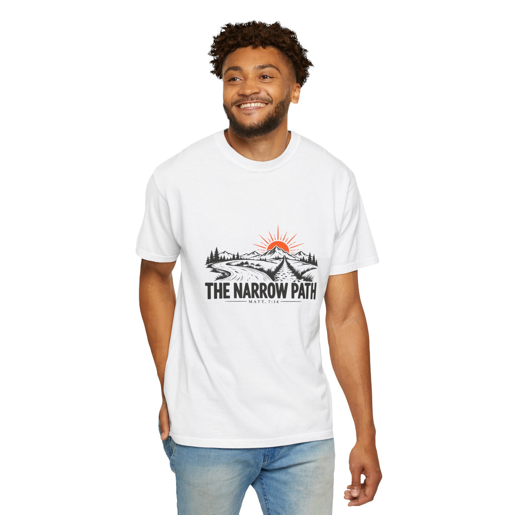 The Narrow Path Comfort Colors® T-Shirt | Faith & Outdoor Graphic Tee