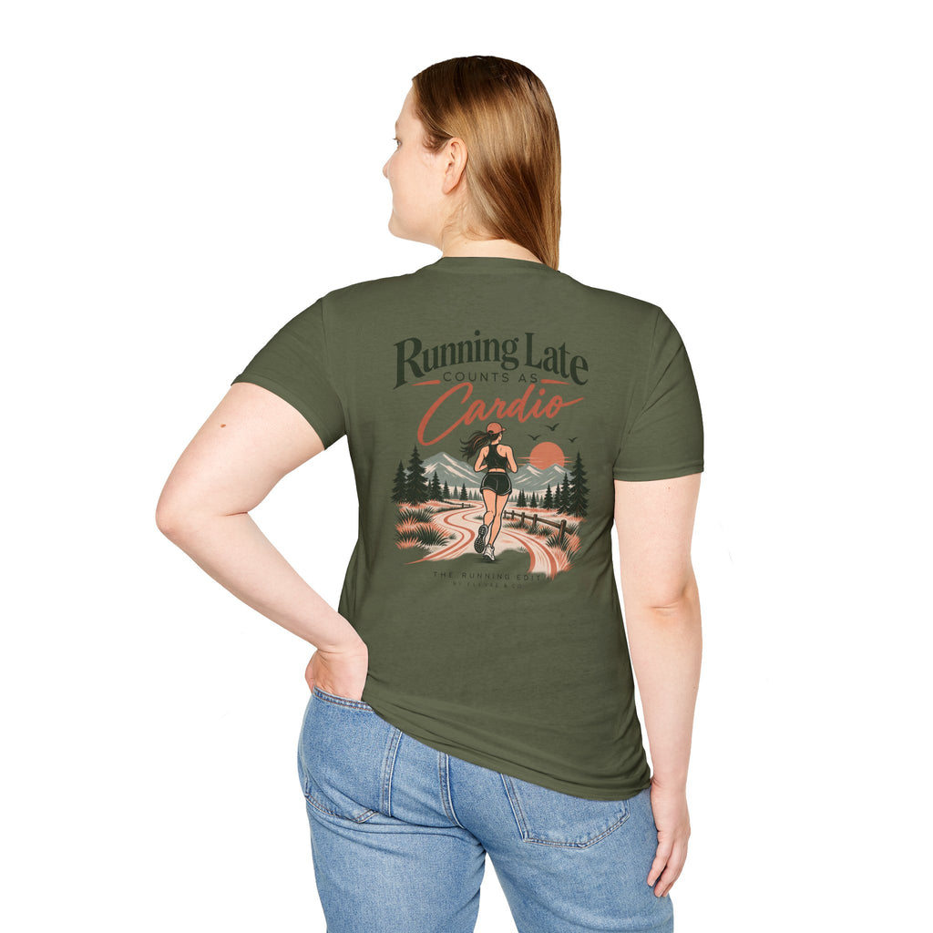 Running Late Counts as Cardio | Funny Running T-Shirt