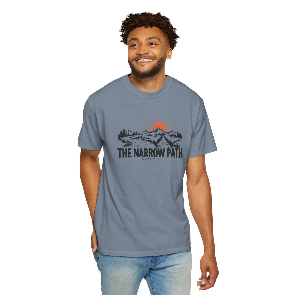 The Narrow Path Comfort Colors® T-Shirt | Faith & Outdoor Graphic Tee