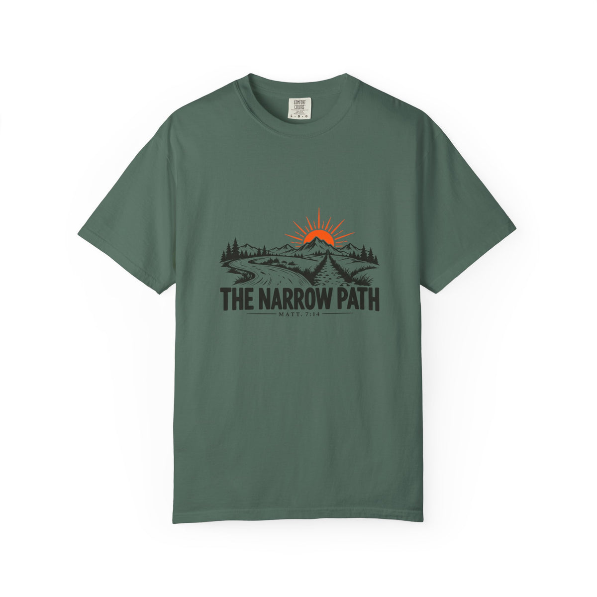 The Narrow Path Comfort Colors® T-Shirt | Faith & Outdoor Graphic Tee