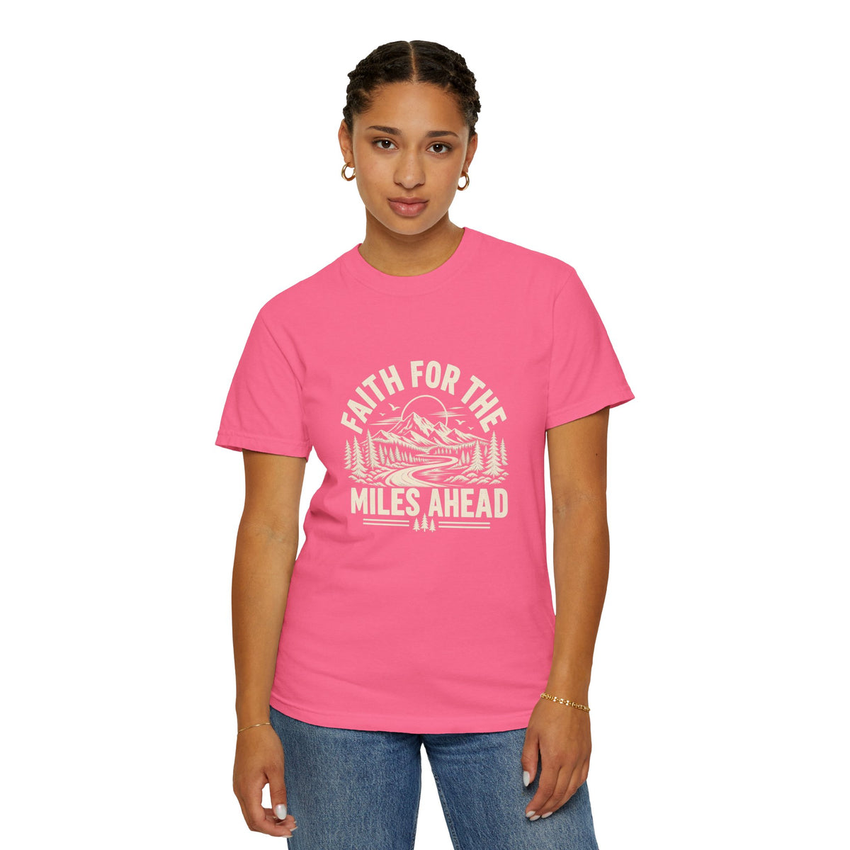 Faith for the Miles Ahead T-Shirt | Christian Outdoor Comfort Colors Tee