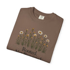 Rooted Not Restricted T-Shirt | Vintage Wildflower Graphic Tee | Comfort Colors 1717