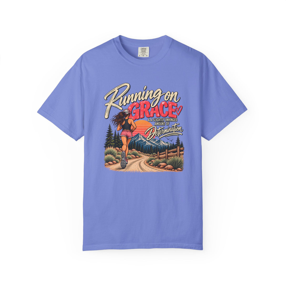 Running on Grace T-Shirt | Funny Faith & Running Graphic Tee