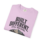 Built Different Still Building T-Shirt | Motivational Mountain Graphic Tee | Comfort Colors 1717