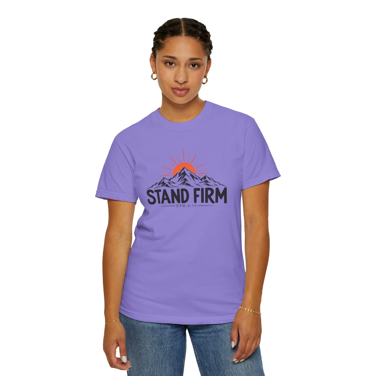 Stand Firm Ephesians 6:13 T-Shirt — Christian Mountain Graphic Tee