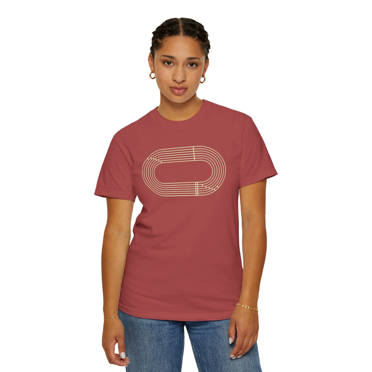 The Track Edit | Minimalist Running Track Graphic Tee