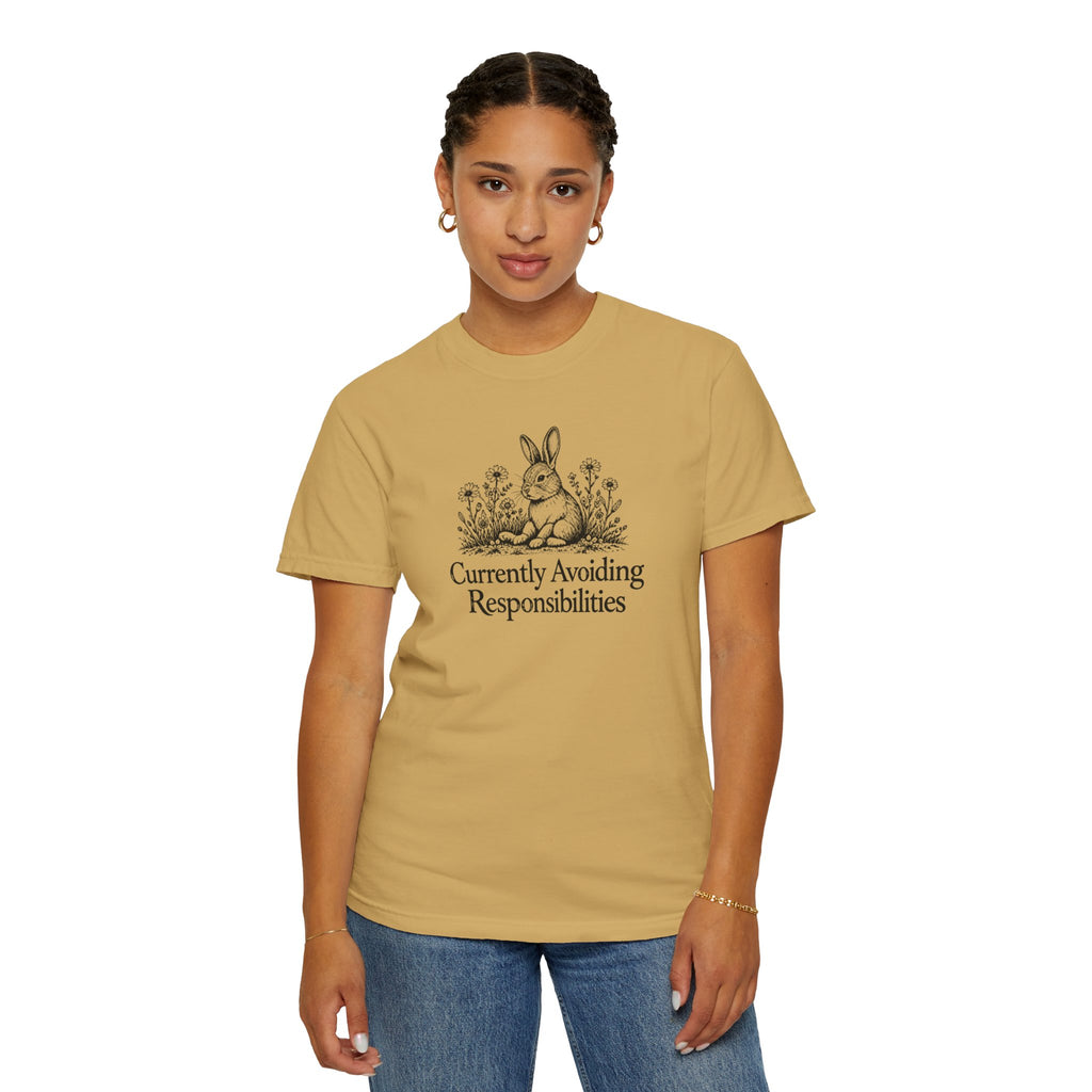 Currently Avoiding Responsibilities | Vintage Bunny Graphic Tee
