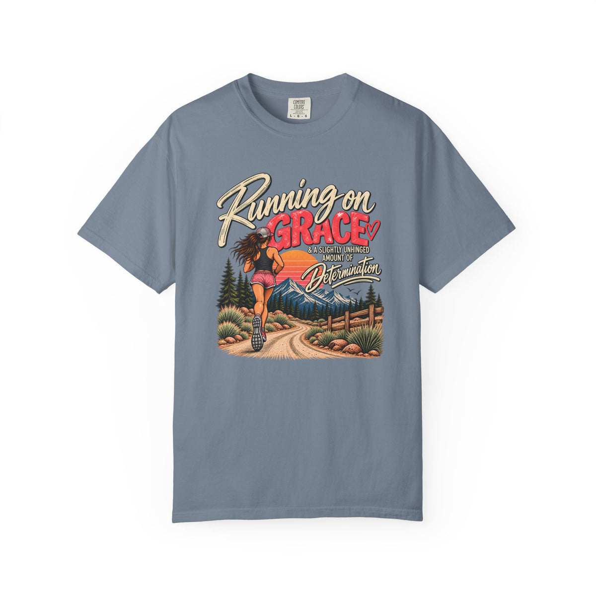 Running on Grace T-Shirt | Funny Faith & Running Graphic Tee