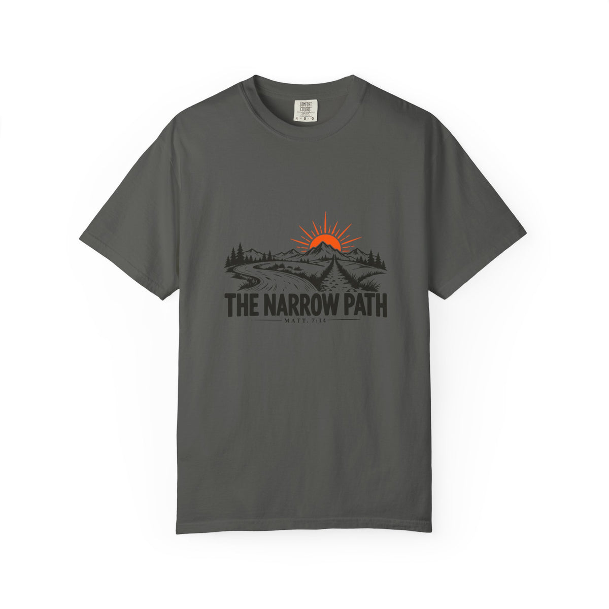 The Narrow Path Comfort Colors® T-Shirt | Faith & Outdoor Graphic Tee