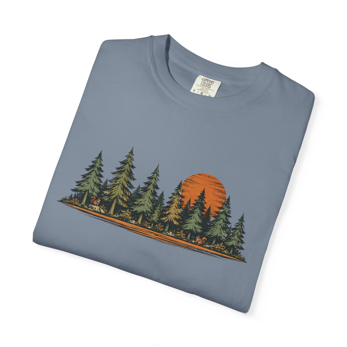 Vintage Forest Sunset T-Shirt | Nature Graphic Tee | Comfort Colors 1717